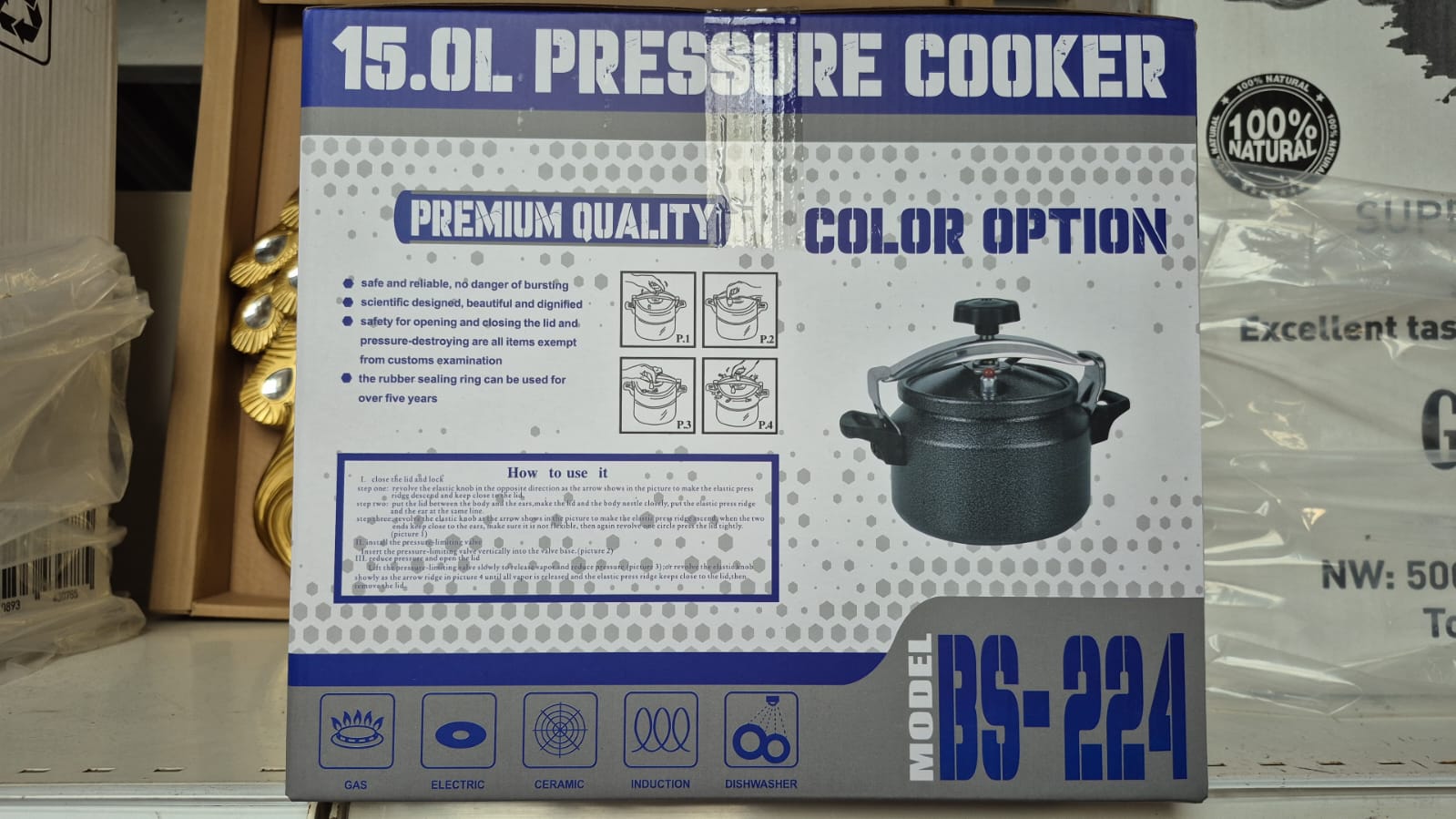 aluminum Pressure Cooker 15 Liter