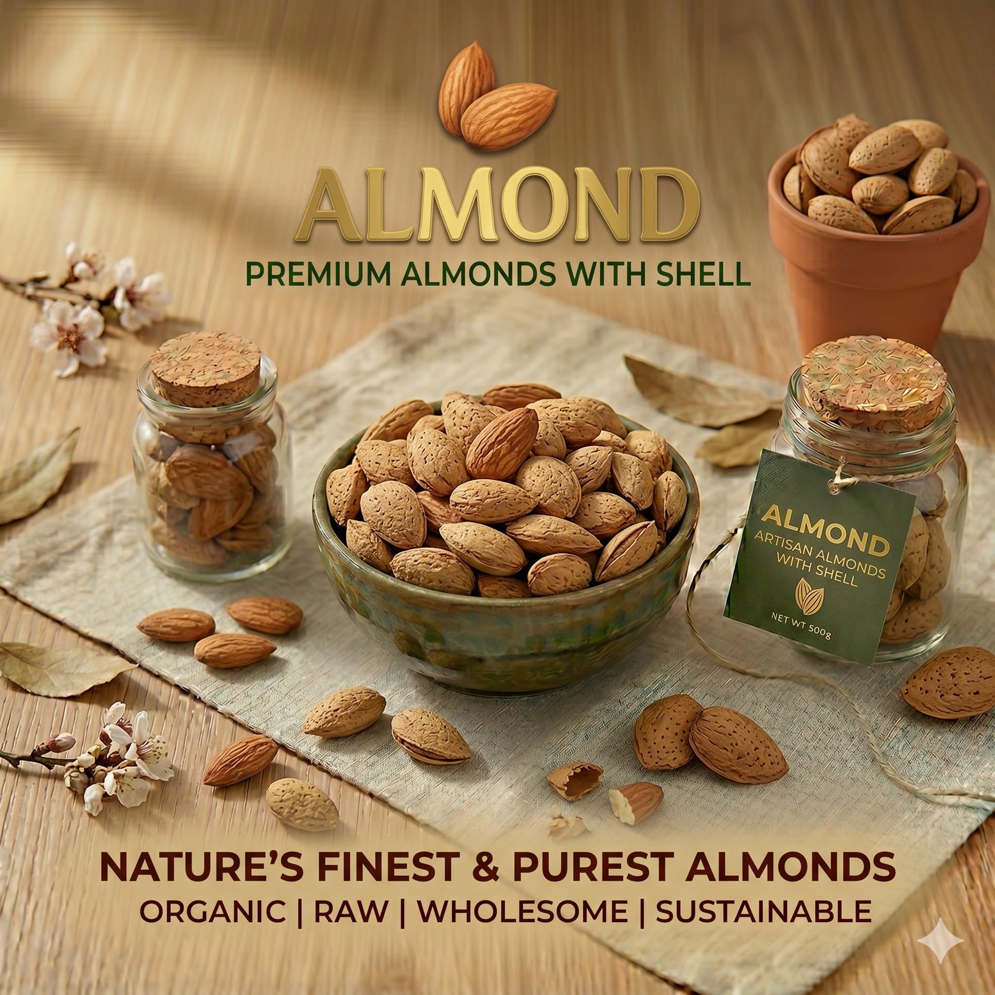 Almonds with Shell Kaghzi - Afghani