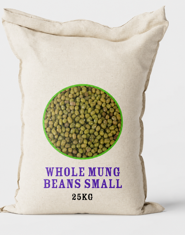 Whole Mung Beans Small – 25 KG