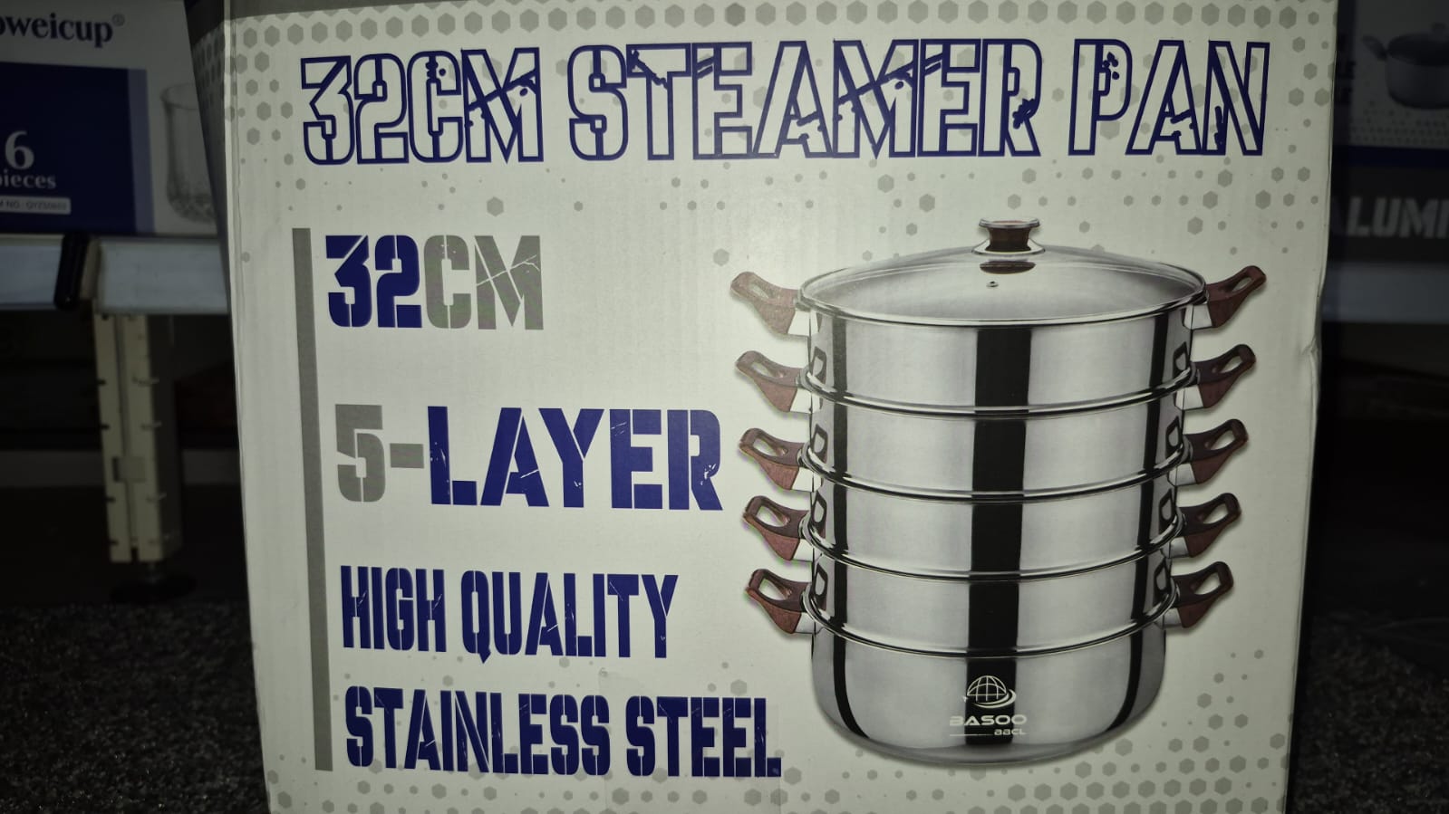32cm Stainless Steel 5‑Layer Steamer Pan
