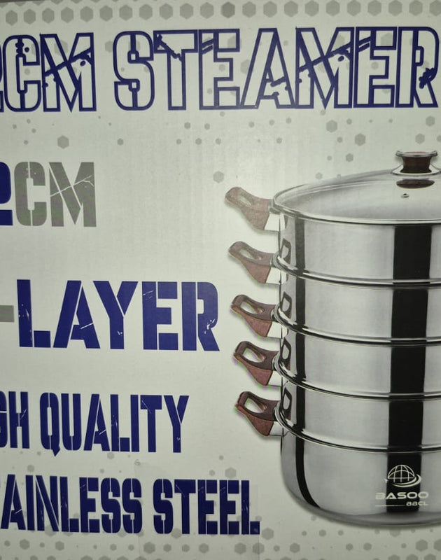 32cm Stainless Steel 5‑Layer Steamer Pan