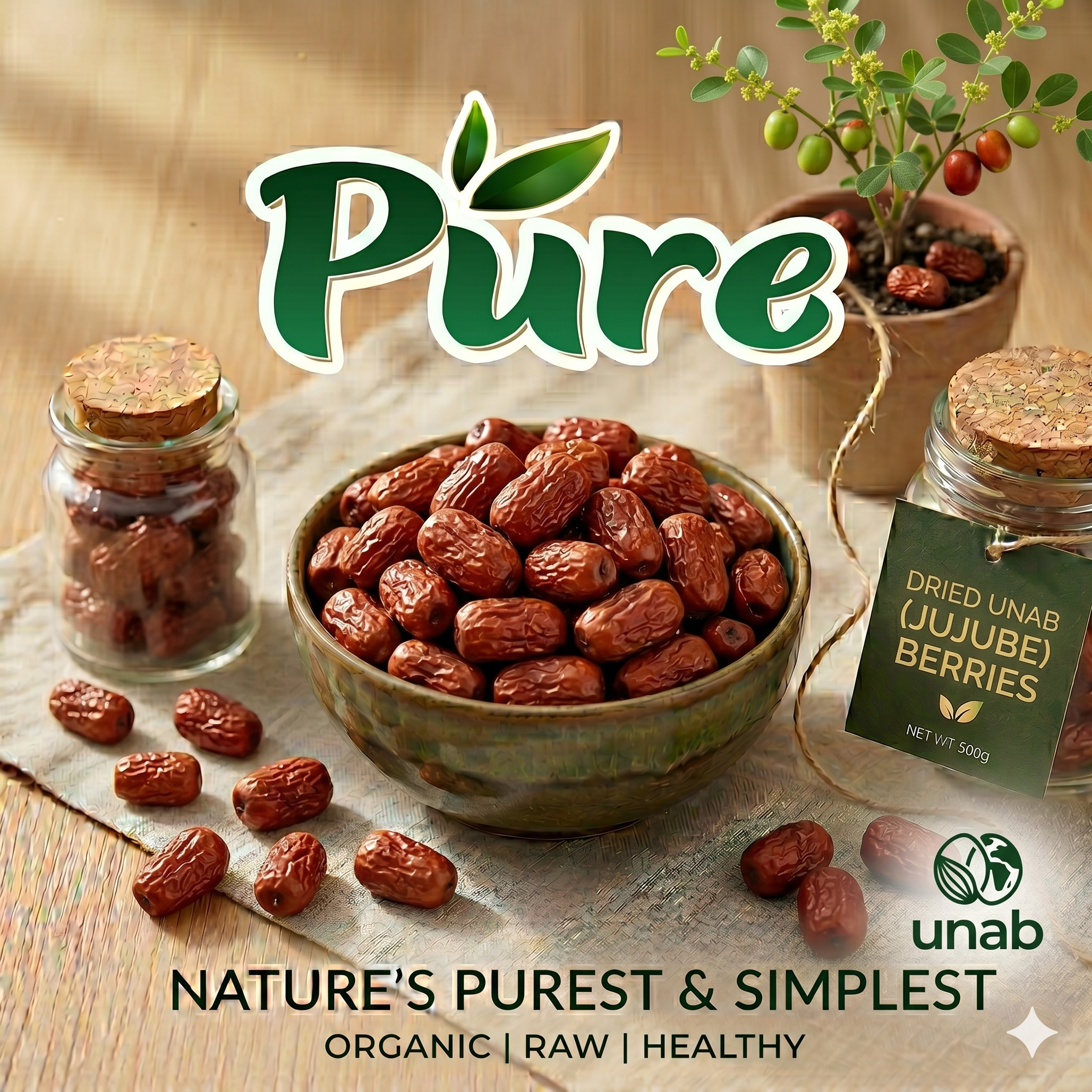 JUJUBE BERRIES - Dried Unab