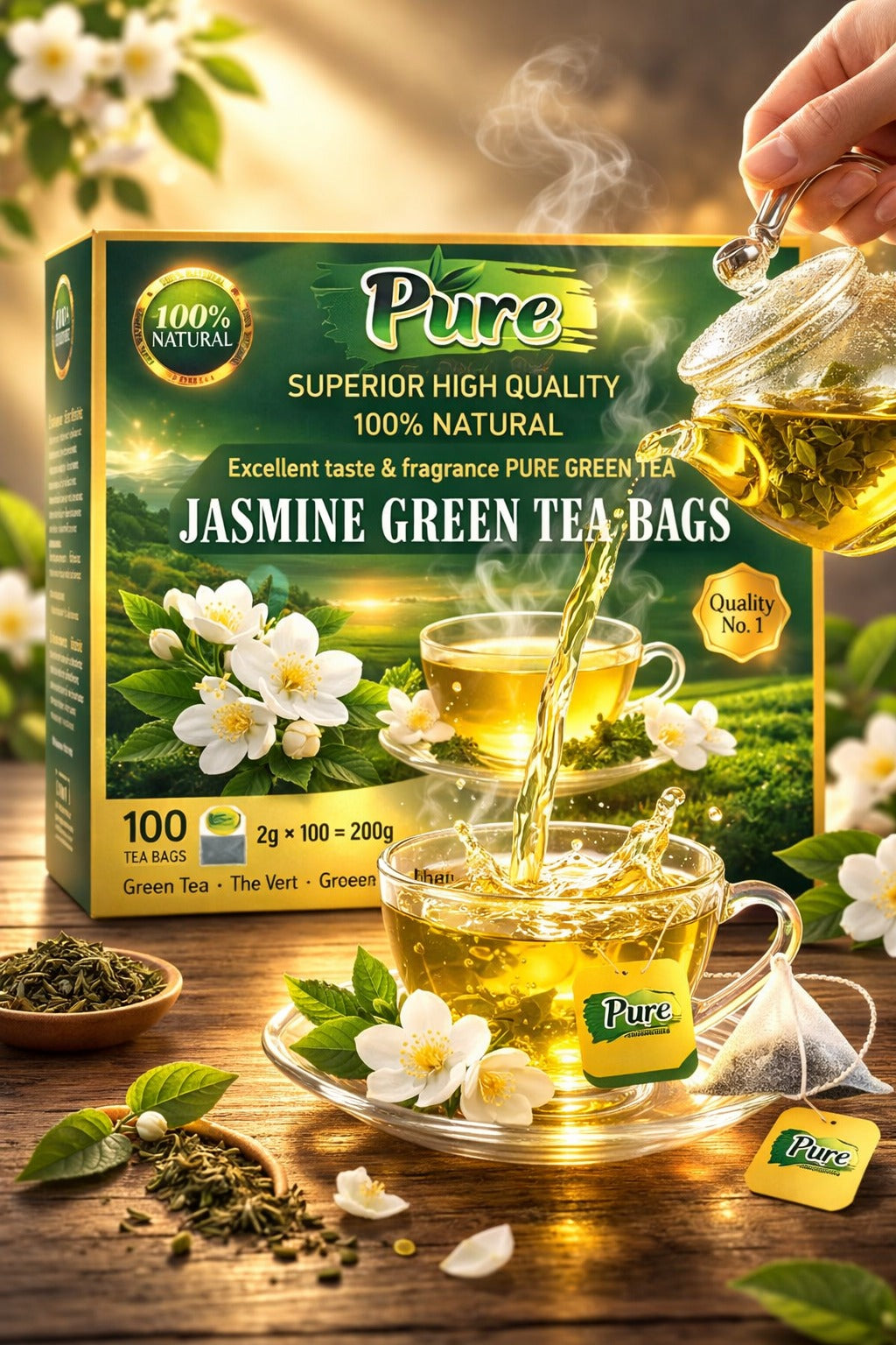 Jasmine Green Tea - 100 Tea Bags