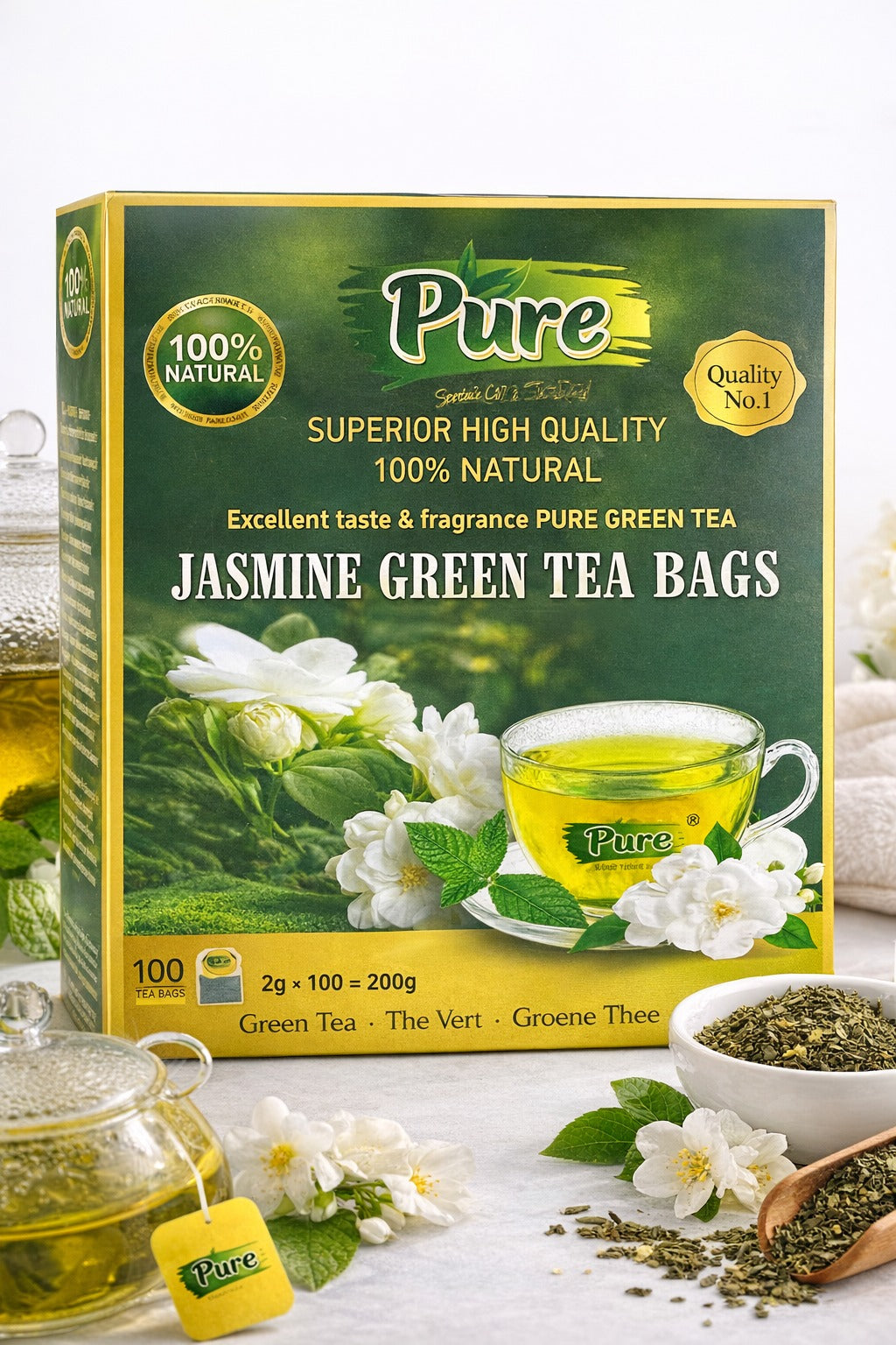 Jasmine Green Tea - 100 Tea Bags