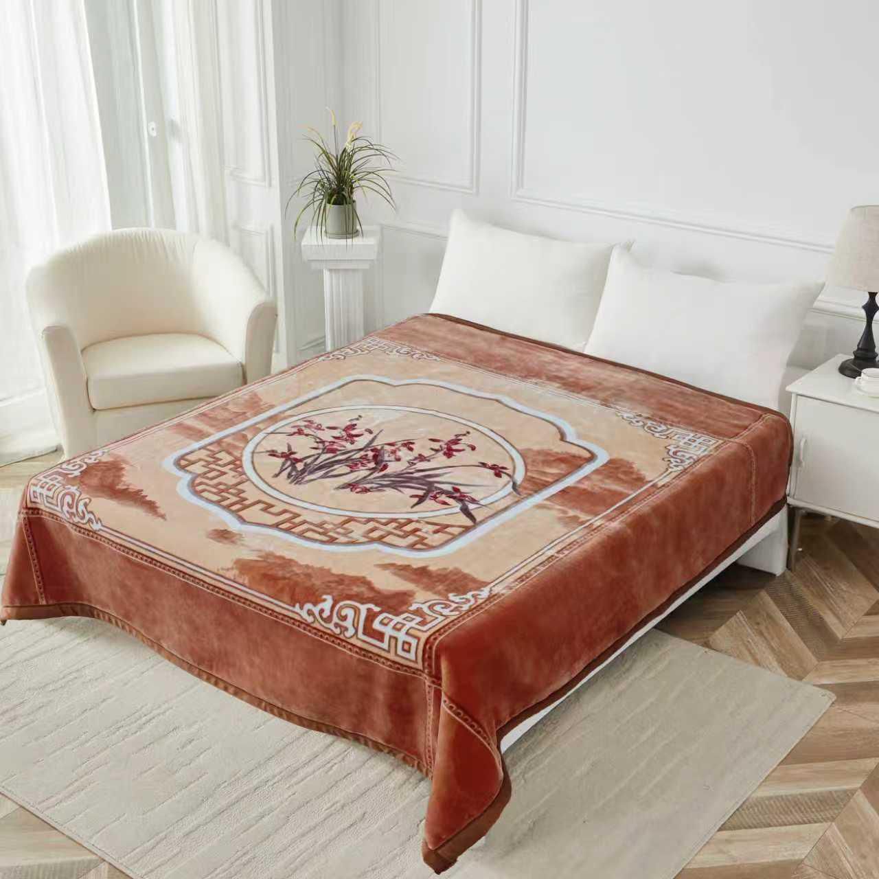 Double bed double ply super soft 200 cm x 240 cm blankets