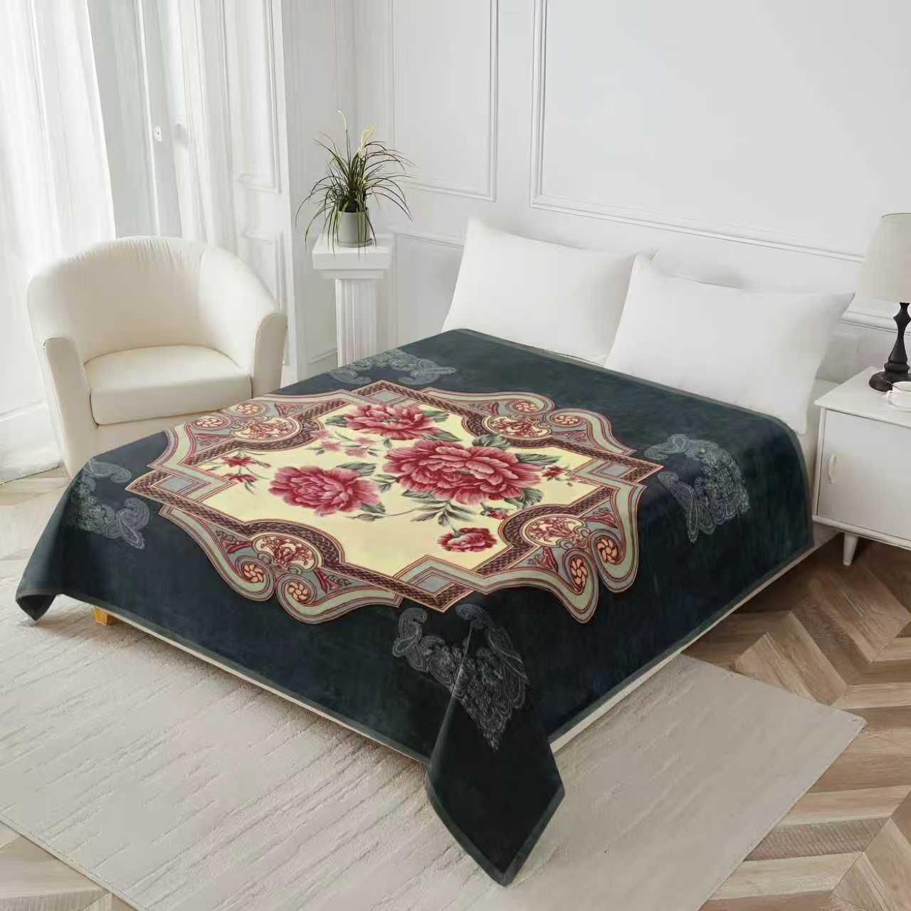 Double bed double ply super soft 200 cm x 240 cm blankets