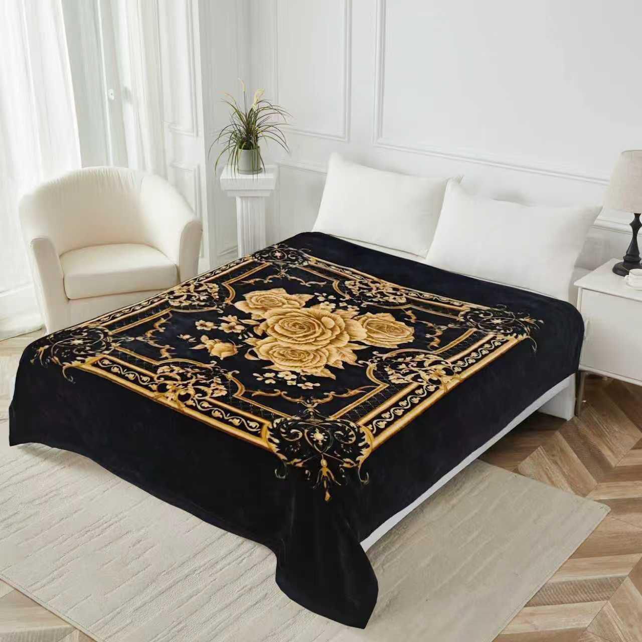 Double bed double ply super soft 200 cm x 240 cm blankets